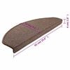 vidaXL Tapis d'escalier 10 pi&egrave;ces 65 x 24 x 4 cm Marron caf&eacute; Demi-rond Grand