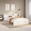 vidaXL Lit biblioth&egrave;que sans matelas blanc 140x200 cm bois pin massif