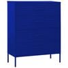 vidaXL Commode Bleu marine 80x35x101,5 cm Acier