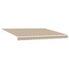vidaXL Auvent Rétractable Beige 400 × 300 cm Polyester
