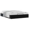 vidaXL Cadre de lit ottoman Noir Lit double classique Velours