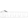 vidaXL Chenil d'ext&eacute;rieur pour chiens avec toit argent&eacute; 10x2x2,5 m