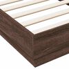vidaXL Cadre de lit sans matelas ch&ecirc;ne marron 90x190cm bois ing&eacute;nierie