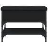 vidaXL Banc &agrave; chaussures noir 62x42x45 cm bois d'ing&eacute;nierie