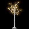 vidaXL Sapin de No&euml;l 128 LED blanc chaud Saule 1,2 m Int/Ext