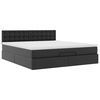 vidaXL Lit ottoman avec matelas & LED Noir 180x200cm similicuir