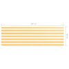 vidaXL &Eacute;cran de balcon Blanc et jaune 90x300 cm Tissu Oxford