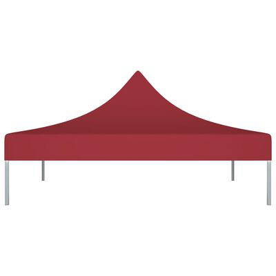 vidaXL Toit de tente de réception 2x2 m Bordeaux 270 g/m²