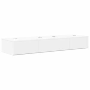 vidaXL Bureau de studio Blanc 130 x 40 x 19,5 cm Bois d'ing&eacute;nierie
