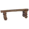 vidaXL banc Naturel 110 x 30 x 34 cm Bois de teck massif