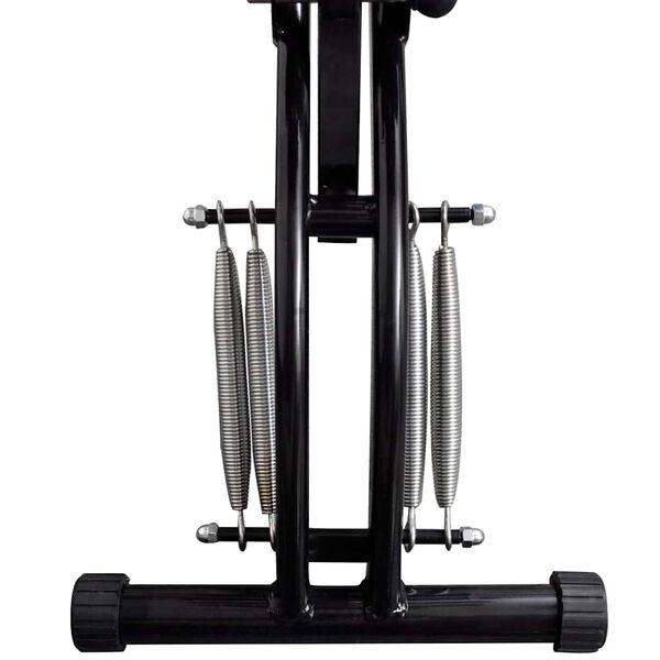 vidaXL Toner de ventre en forme de L Noir et orange 117 x 34 x 96 cm