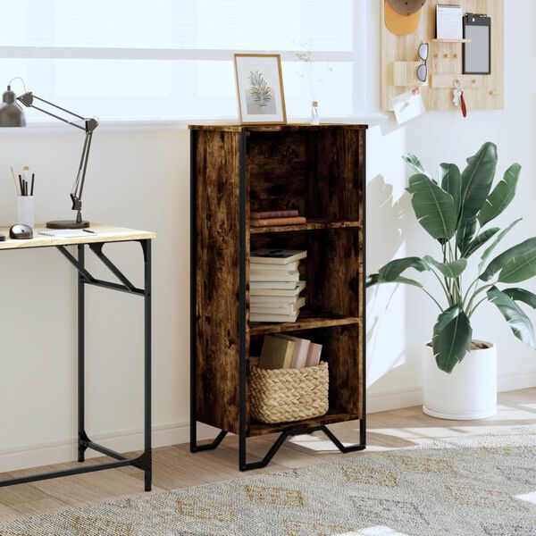 vidaXL Biblioth&egrave;que ch&ecirc;ne fum&eacute; 50x31x106 cm bois d'ing&eacute;nierie