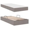 vidaXL Lit avec rangement et matelas Taupe 90 x 200 cm Polyester