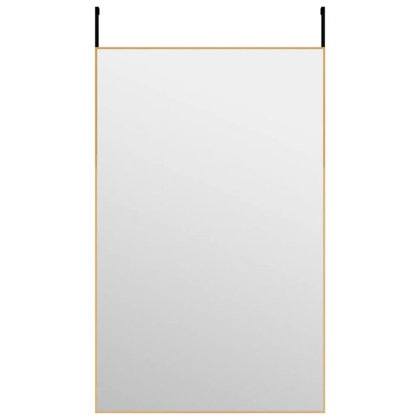 vidaXL Miroir de porte Dor&eacute; 50x80 cm Verre et aluminium