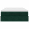 vidaXL Lit ottoman avec matelas vert fonc&eacute; 120x190 cm velours