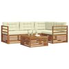 vidaXL Ensemble de canap&eacute;s d'ext&eacute;rieur 5 pcs Naturel et Cr&egrave;me
