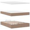 vidaXL Lit ottoman avec matelas & LED Cappuccino 140x200cm similicuir