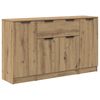 vidaXL Buffet avec tiroir 3 pcs Ch&ecirc;ne artisanal Bois d'ing&eacute;nierie