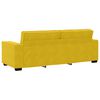 vidaXL Ensemble de canap&eacute;s 3 pcs avec coussins Jaune Velours