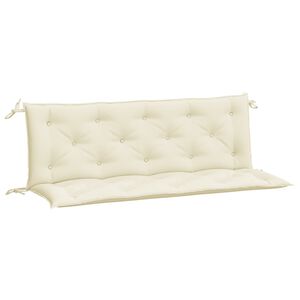 vidaXL Coussins de banc de jardin lot de 2 blanc cr&egrave;me tissu Oxford