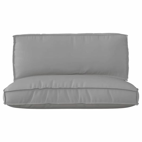 vidaXL Set de coussins de palette 2 pcs Gris Tissu Oxford