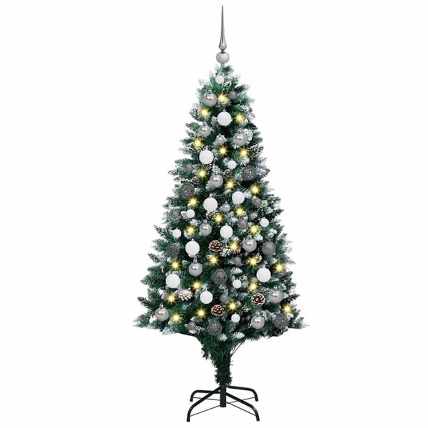 vidaXL Sapin de Noël artificiel Vert 180 cm PVC, Acier et Plastique