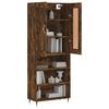 vidaXL Buffet haut Ch&ecirc;ne fum&eacute; 69,5x34x180 cm Bois d'ing&eacute;nierie