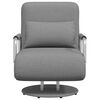 vidaXL Fauteuil pivotant et canapé-lit Gris clair Tissu