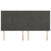 vidaXL T&ecirc;te de lit Gris fonc&eacute; 180 x 5 x 118/128 cm Velours