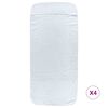 vidaXL Serviettes de plage 4 pcs blanc 60x135 cm tissu 400 GSM
