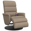 vidaXL Fauteuil inclinable de massage repose-pieds cappuccino
