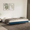 vidaXL Cadre de lit sans matelas bleu fonc&eacute; 200x200 cm velours