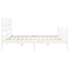 vidaXL Cadre de lit sans matelas blanc bois massif de pin