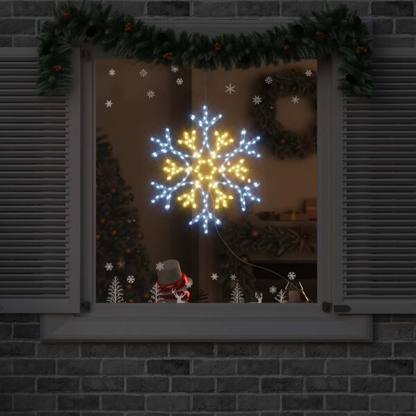 vidaXL Flocon de No&euml;l avec 180 LED Blanc chaud 56 x 49 x 0,7 cm PVC