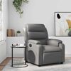 vidaXL Fauteuil inclinable Gris Similicuir