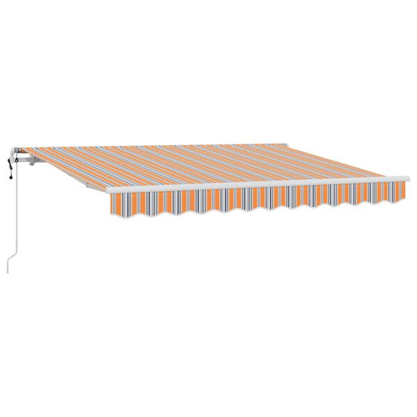 vidaXL Auvent R&eacute;tractable Multicolore 350 x 200 cm tissu