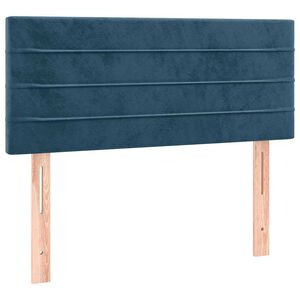 vidaXL T&ecirc;te de lit Bleu fonc&eacute; 100x5x78/88 cm Velours