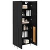vidaXL Haut Armoire 2 pcs Ch&ecirc;ne noir Bois d'ing&eacute;nierie et verre