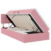 vidaXL Lit de Rangement avec matelas Rose 90 x 200 cm Velours