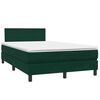 vidaXL Sommier &agrave; lattes de lit et matelas et LED vert fonc&eacute; 120x220cm velours