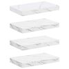 vidaXL &Eacute;tag&egrave;re Murale 4 pcs Marbre blanc 40 x 23,5 x 4 cm