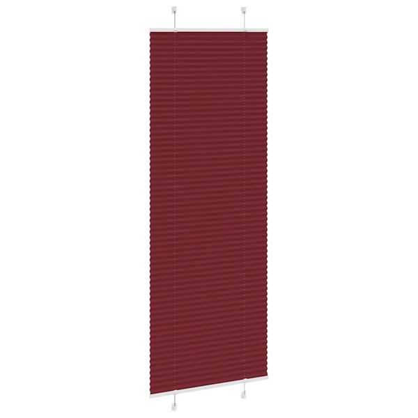 vidaXL Store pliss&eacute; rouge bordeaux 75x200 cm largeur du tissu 74,4 cm