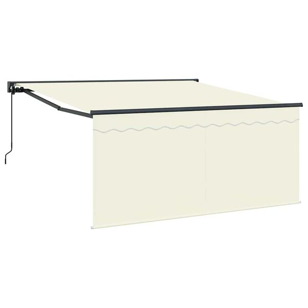 vidaXL Auvent R&eacute;tractable Cr&egrave;me 300 x 250 cm Polyester et Aluminium