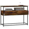 vidaXL Table console ch&ecirc;ne fum&eacute; 100x40x75 cm bois d'ing&eacute;nierie