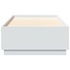 vidaXL Cadre de lit avec LED sans matelas blanc 90x200 cm