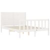 vidaXL Cadre de lit sans matelas blanc 140x190 cm bois de pin massif
