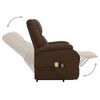 vidaXL Fauteuil de massage Marron fonc&eacute; Tissu
