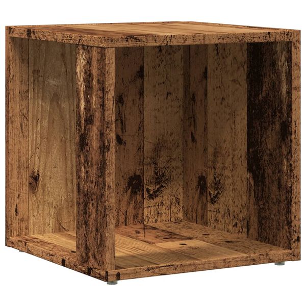 vidaXL Table d'appoint vieux bois 33x33x34 cm bois d'ingénierie