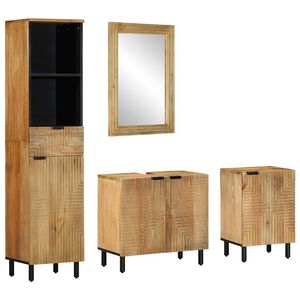vidaXL Ensemble de meubles de salle de bain 4 pcs marron