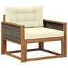 vidaXL Sofa de milieu ext&eacute;rieur Bois d'Acacia Massif Naturel